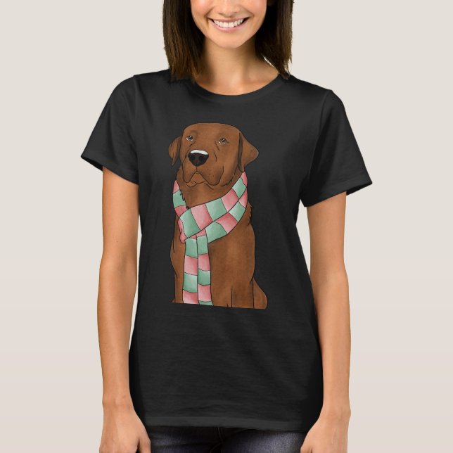 Camiseta Fox Red Lab Con Navidades Scarf Fked (Anverso)