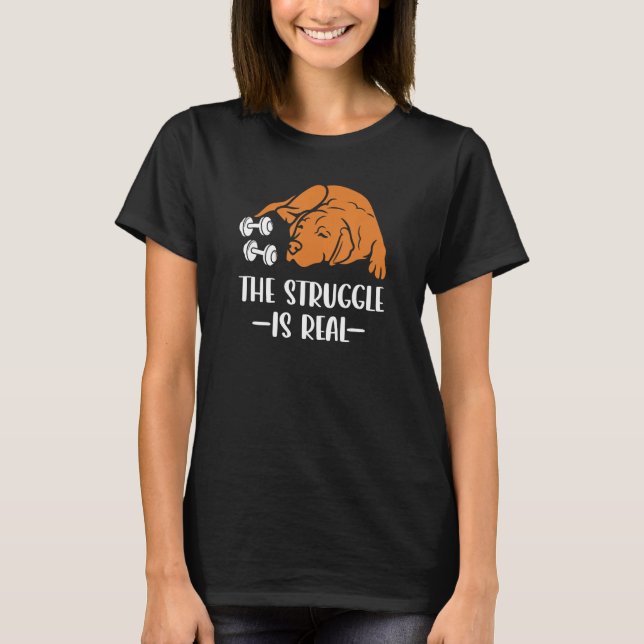 Camiseta Fox Red Lab Exercise The Struggle is Real Labrador (Anverso)