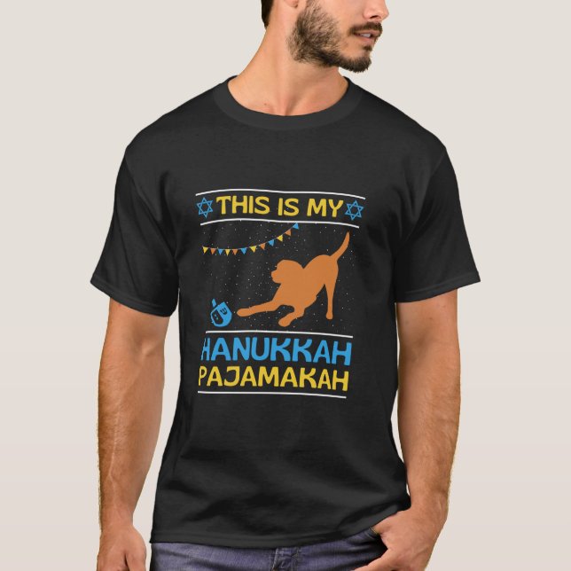 Camiseta Fox Red Lab Hanukkah Familia coincidiendo Pajamas  (Anverso)