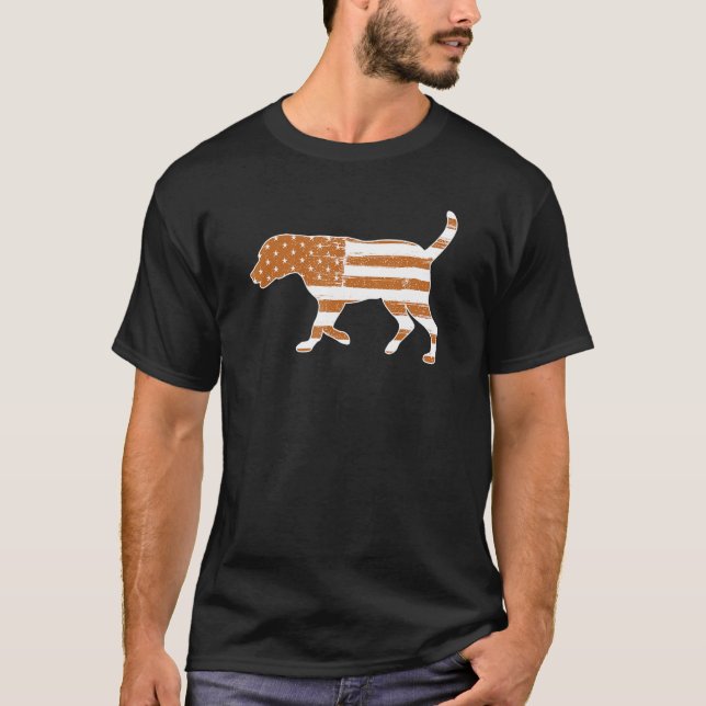 Camiseta Fox Red Lab Mom Dad Labrador Retriever Flag (Anverso)