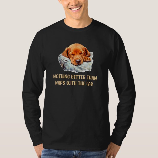 Camiseta Fox Red Lab Mom Dad Napping Labrador Retriever (Anverso)