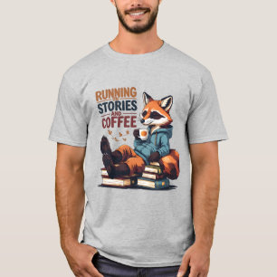 Camiseta Fox relajada con café - Amantes del Libro acogedor