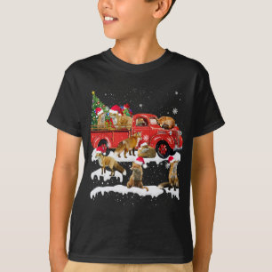 Camiseta Fox Riding Red Truck Merry Christmas X-mas Ugly Gi