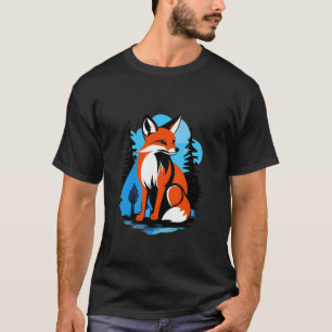 Camiseta Fox salvaje en el hábitat natural