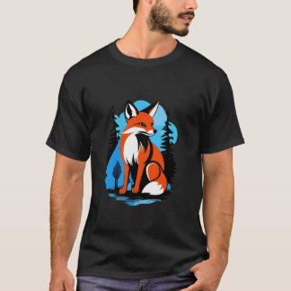 Camiseta Fox salvaje en el hábitat natural