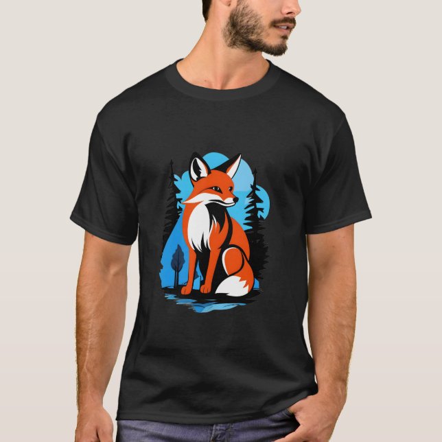 Camiseta Fox salvaje en el hábitat natural (Anverso)