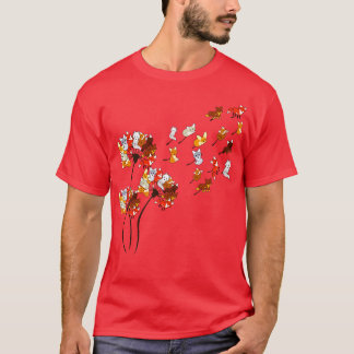 Camiseta Fox Shirt Dandelion Foxes Lover