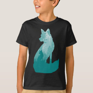 Camiseta Fox Silhouette En La Caza De Animales Forestales