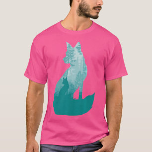Camiseta Fox Silhouette En La Caza De Animales Forestales