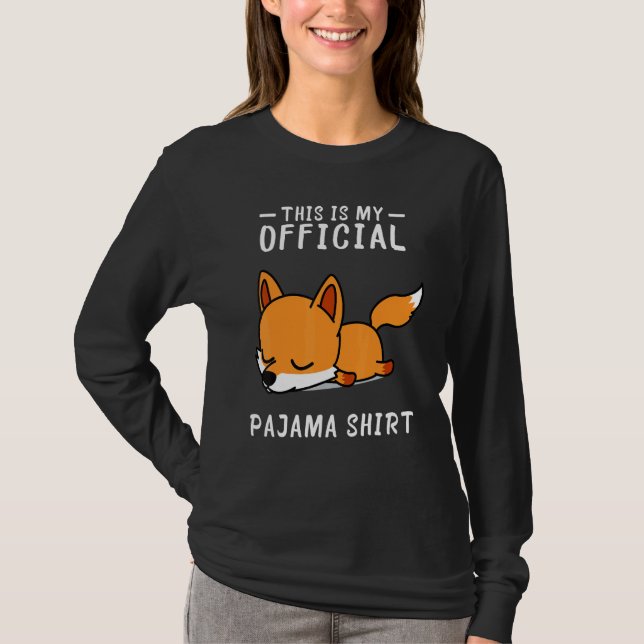 Camiseta Fox Sleep Pajamas Pajama Sleepover (Anverso)