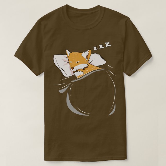 Camiseta Fox Sleeping Animal Nap Napping Slumber (Diseño del anverso)