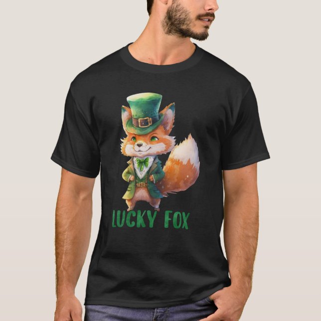 Camiseta Fox St Patrick Leprechaun Gorra Shamrock Irish Luc (Anverso)