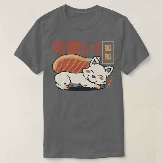 Camiseta Fox Sushi Salmon Sashimi de Tobe Fonseca (Diseño del anverso)