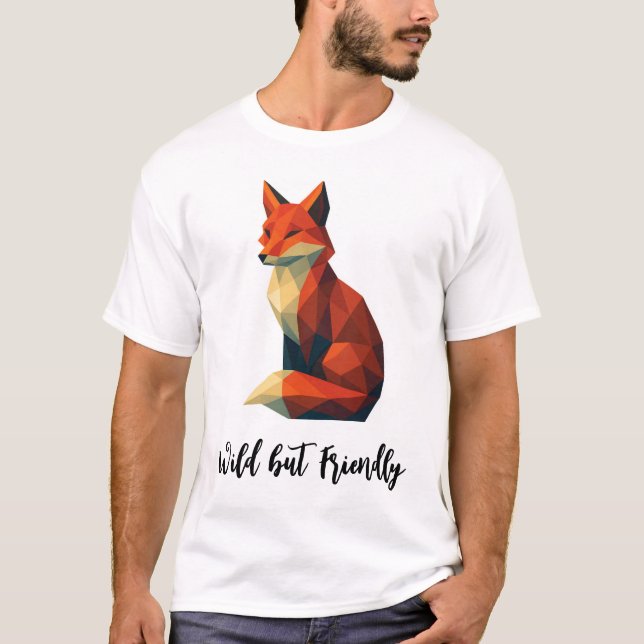 Camiseta Fox T-Shirt with Title : Wild but Friendly (Anverso)
