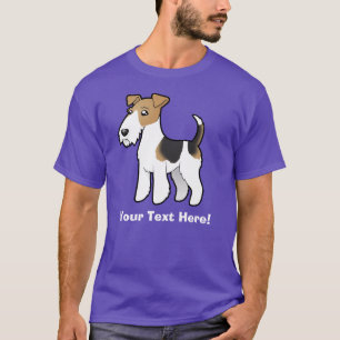 Camiseta Fox terrier del alambre del dibujo animado