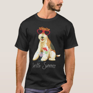 Camiseta Fox terrier del alambre del verano