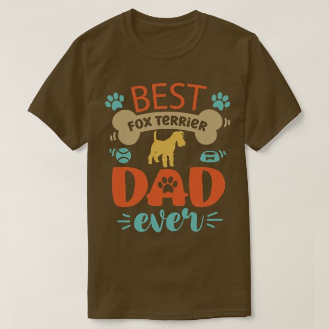 Camiseta Fox Terrier Dog Dad (Diseño del anverso)
