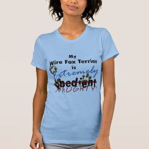 Camiseta Fox terrier extremadamente travieso del alambre