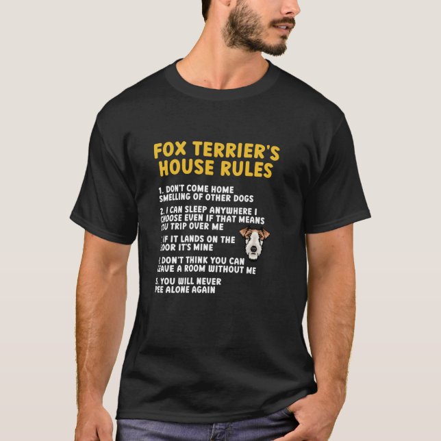 Camiseta Fox Terrier House Rules Fox Terrier Lover Fox Terr (Anverso)