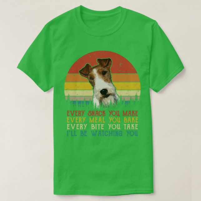 Camiseta Fox Terrier Retro Cada Snack Que Se Hace Cada Comi (Diseño del anverso)