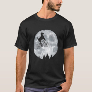Camiseta Fox Terrier Riendo en Moon Bike Halloween Círculo