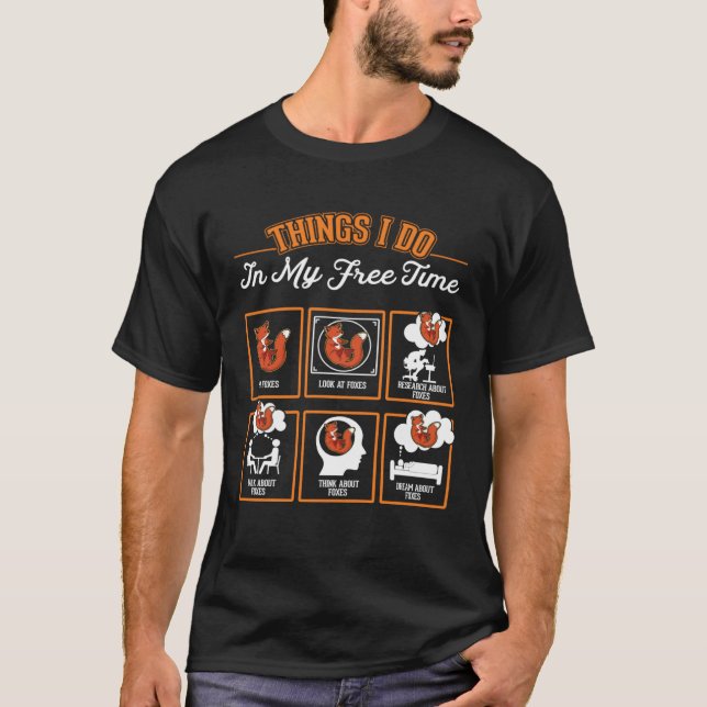 Camiseta Fox Things I do in my free time Red Fox (Anverso)
