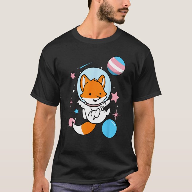 Camiseta Fox transgénero en el espacio (Anverso)