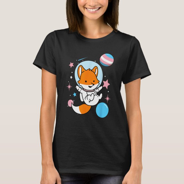 Camiseta Fox transgénero en el espacio (Anverso)