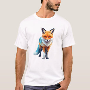 Camiseta Fox Vector Art con colores vibrantes