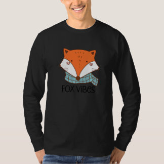 Camiseta Fox Vibes Kids Adults Fall Fox with Scarf School S