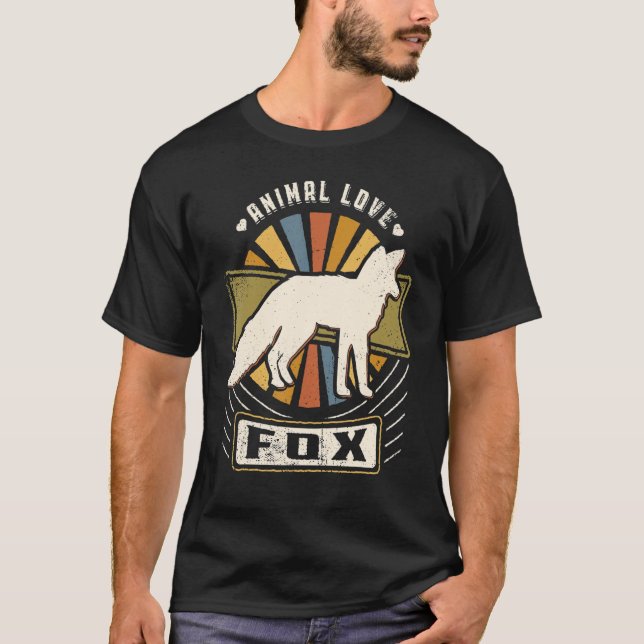 Camiseta Fox Vintage Classic Retro Animal (Anverso)