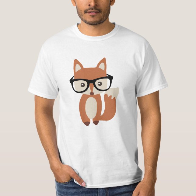 Camiseta Fox w/Glasses del bebé del inconformista (Anverso)