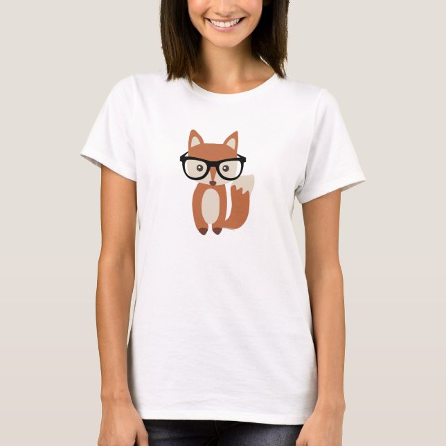 Camiseta Fox w/Glasses del bebé del inconformista (Anverso)