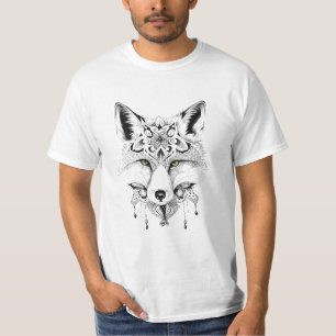 Camiseta Fox Wild Animal Nature Ilustracion Art Tattoo