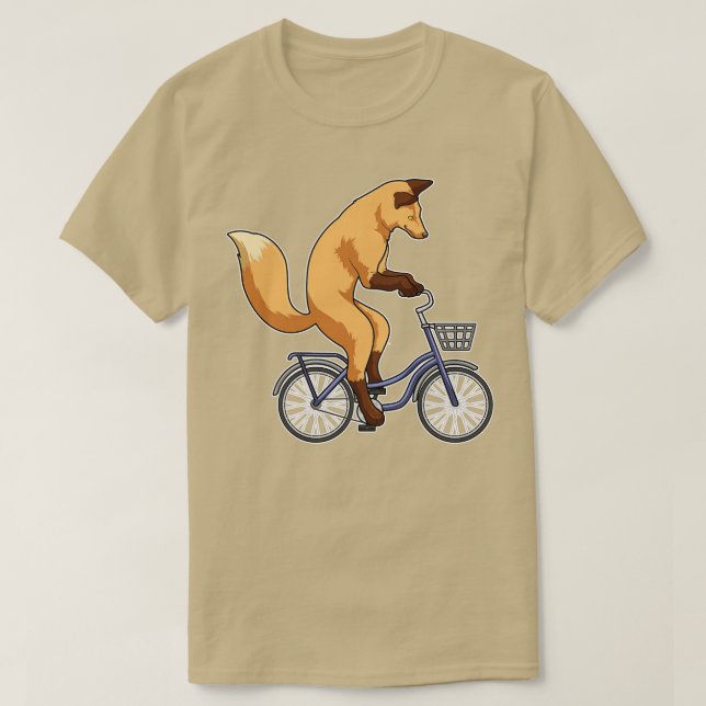 Camiseta Fox With Bicycle  (Diseño del anverso)