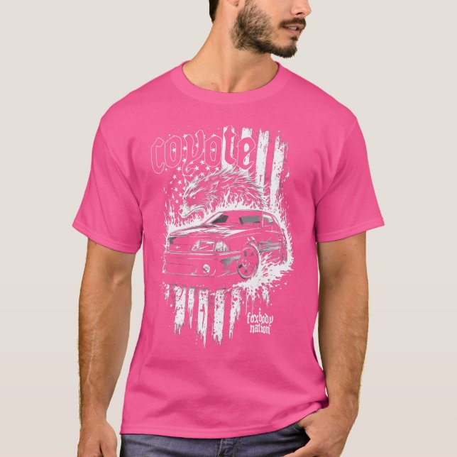 Camiseta Foxbody Nation Coyote 50 Fox Body Stang Bandera Es (Anverso)