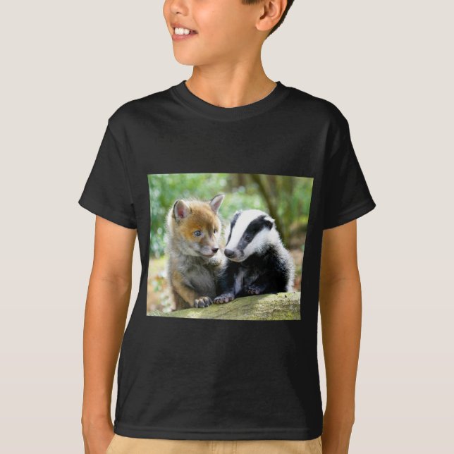 Camiseta Foxcub y Badger Cute! (Anverso)