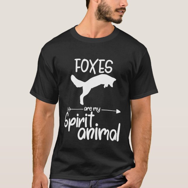 Camiseta Foxes Are My Spirit Animal  For Men Women Prairie  (Anverso)