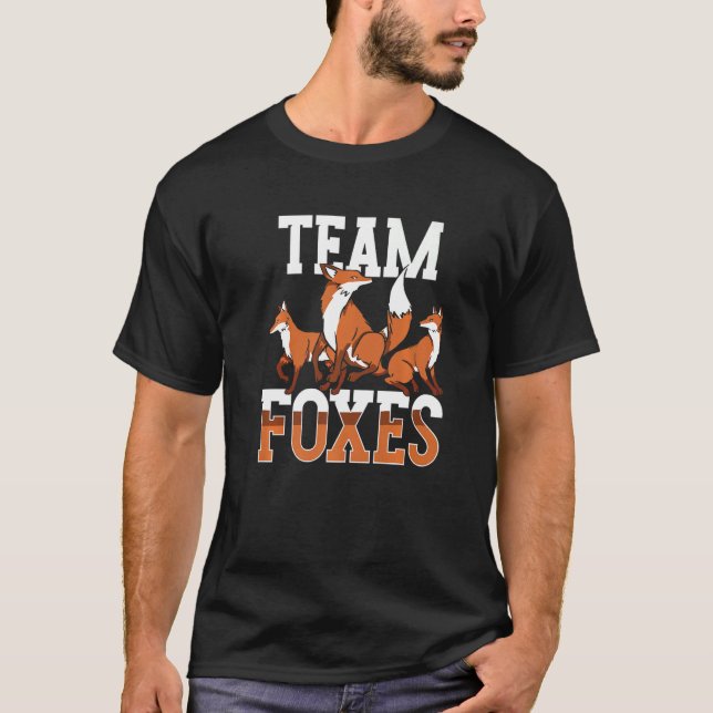 Camiseta Foxes de equipo diciendo Zorro animal (Anverso)