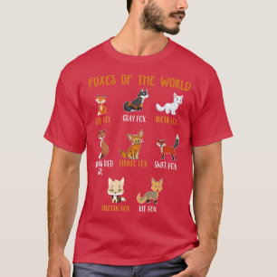 Camiseta Foxes Of The World Funny Fox Animals