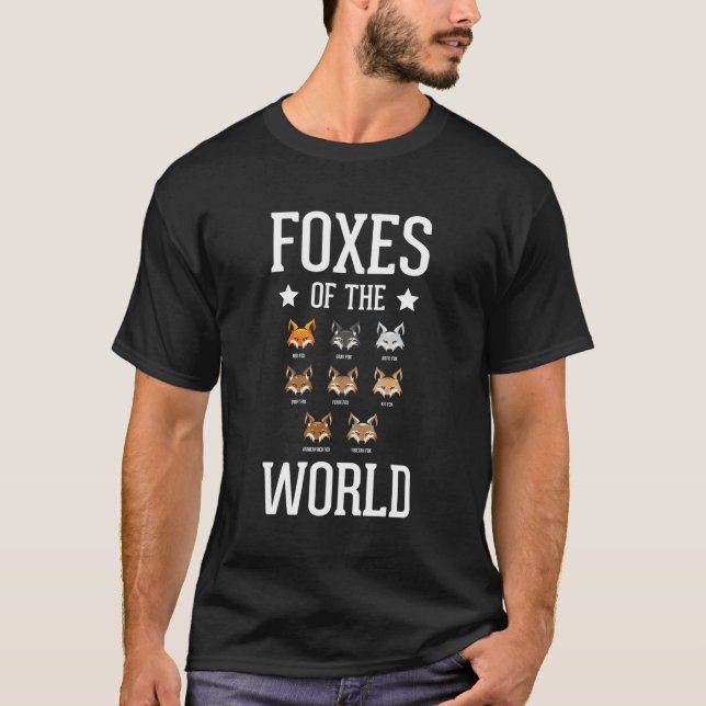 Camiseta Foxes Of The World Funny Fox Animals (Anverso)