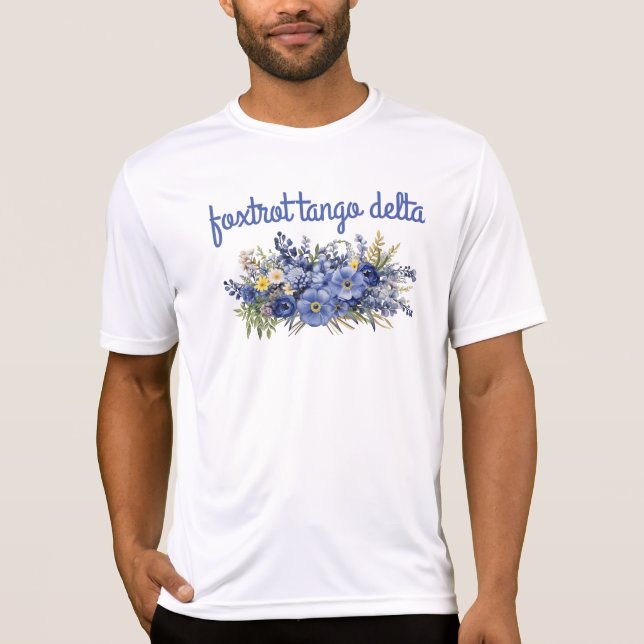Camiseta Foxtrot Tango Delta Groovy Retro Divertido , foxtr (Anverso)