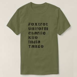 Camiseta Foxtrot, Uniform, Charlie, Kilo, India, Tango T-Sh