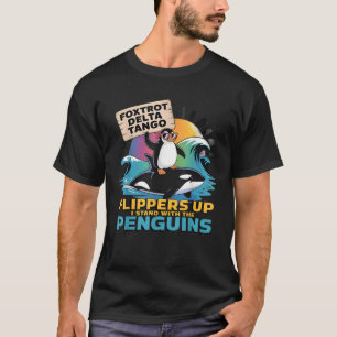 Camiseta Foxtrots Delta Tangos Pingüino resiste de nuevo pr