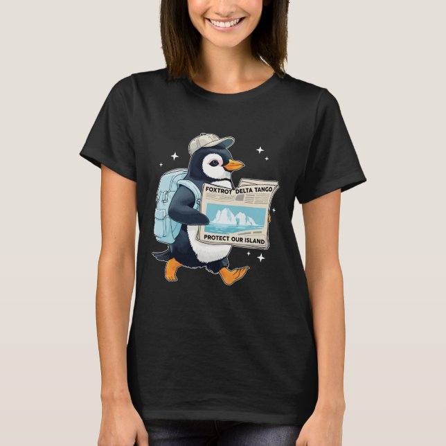 Camiseta Foxtrots deltas Tangos Pingüinos Anti Trump 1 (Anverso)