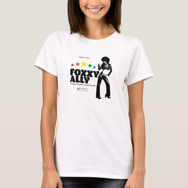 Camiseta Foxxy Ally (diseño negro) (Anverso)
