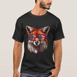 Camiseta Foxy American Flag Funny Foxy ama a mamá papá 4 o