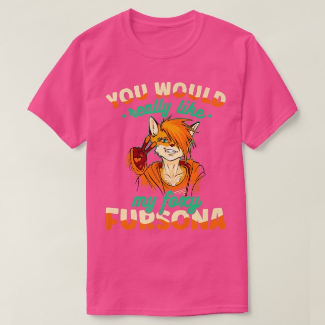 Camiseta Foxy Fersona Fox con mudo suave Fersona Fursuit F (Diseño del anverso)