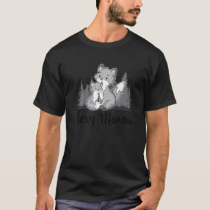 Camiseta Foxy Mama Cute Fox Para Mujeres Chicas Fox Animal 