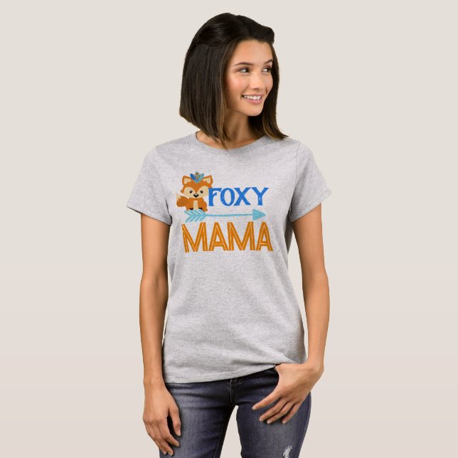 Camiseta Foxy Mama Wild One Blue Woodland Fiesta T-Shirt (Anverso completo)